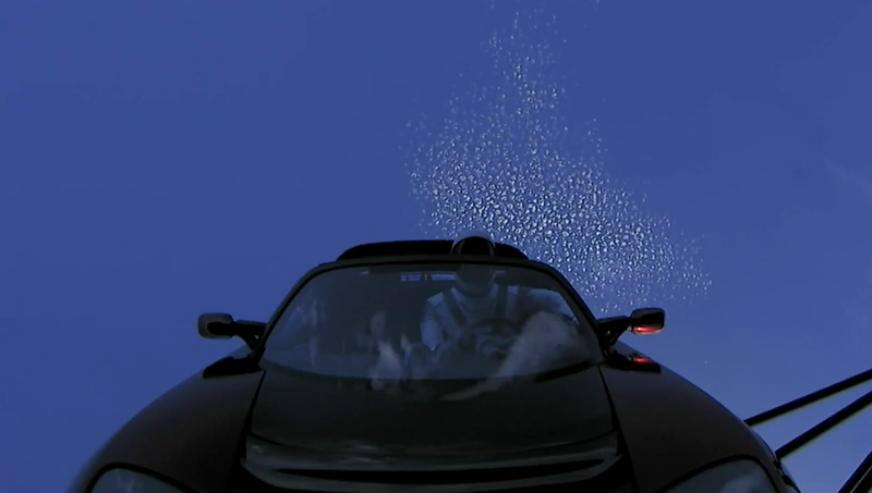 El Tesla Roadster en el espacio.
